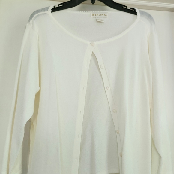 Merona Cream Colored Cardigan - Picture 1 of 4